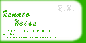 renato weiss business card